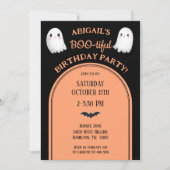 Invitation d'anniversaire de fille BOO-tiful Hallo (Devant)