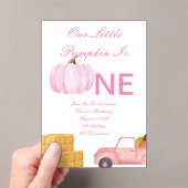 Invitation d'anniversaire de fille citrouille (In situ (ordinateur de poche))