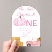 Invitation d'anniversaire de fille citrouille (In situ (ordinateur de poche))