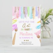 Invitation d'anniversaire de fille d'art, invitati (Debout devant)