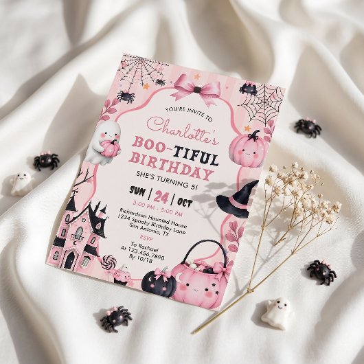 Invitation d'anniversaire de fille de citrouille r