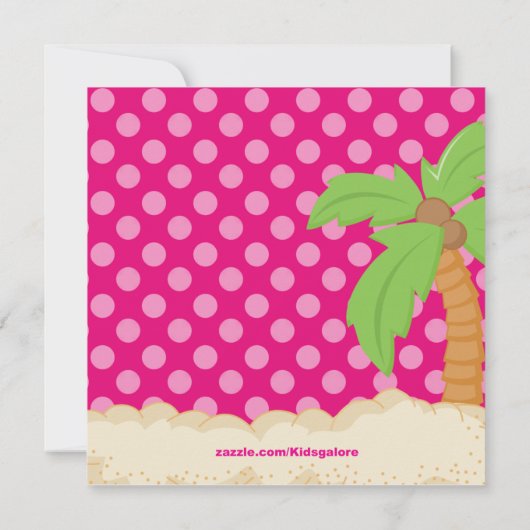 Invitation d'anniversaire de fille de danse (Dos)