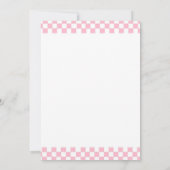 Invitation d'anniversaire de fille de diner rétro (Dos)
