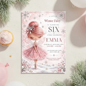 Invitation d'anniversaire de fille de fée de floco