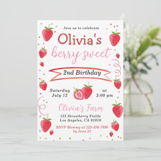 Invitation d'anniversaire de fille de ferme de fru (Debout devant)