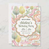 Invitation d'anniversaire de fille de parc modifia (Devant)