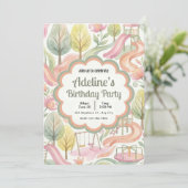 Invitation d'anniversaire de fille de parc modifia (Debout devant)