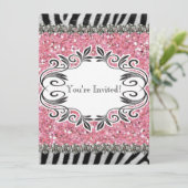Invitation d'anniversaire de fille de parties (Debout devant)