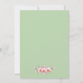 Invitation d'anniversaire de fille de spa vert sau (Dos)