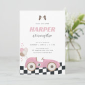 Invitation d'anniversaire de fille de voiture de c (Debout devant)