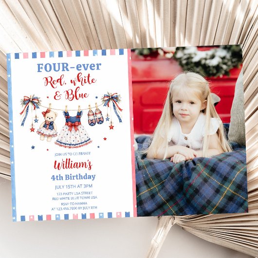 Invitation d'anniversaire de fille en vêtements ro