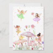 Invitation d'anniversaire de fille fée papillonnan (Dos)