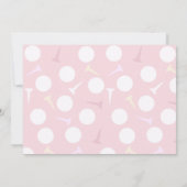 Invitation d'anniversaire de fille Golf Pink Flag (Dos)