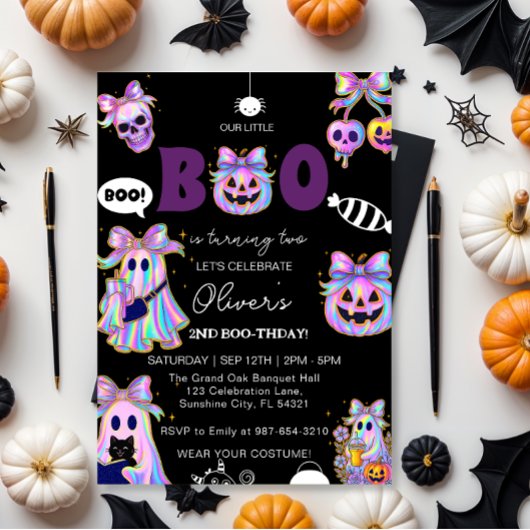 Invitation d'anniversaire de fille Halloween Paste
