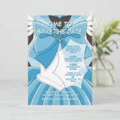 Invitation d'anniversaire de fille magique bleue [ (Debout devant)