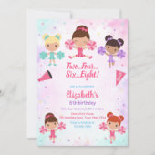 Invitation d'anniversaire de fille meneuse de claq (Devant)