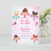 Invitation d'anniversaire de fille meneuse de claq (Debout devant)