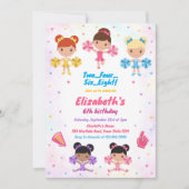 Invitation d'anniversaire de fille meneuse de claq (Devant)