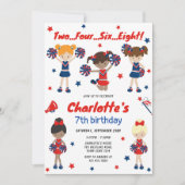 Invitation d'anniversaire de fille meneuse de claq (Devant)