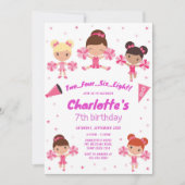 Invitation d'anniversaire de fille meneuse de claq (Devant)