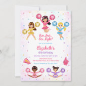 Invitation d'anniversaire de fille meneuse de claq (Devant)