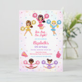 Invitation d'anniversaire de fille meneuse de claq (Debout devant)