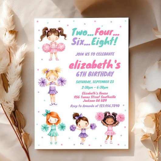 Invitation d'anniversaire de fille meneuse de claq