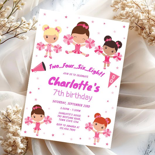 Invitation d'anniversaire de fille meneuse de claq