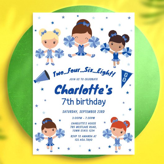 Invitation d'anniversaire de fille meneuse de claq