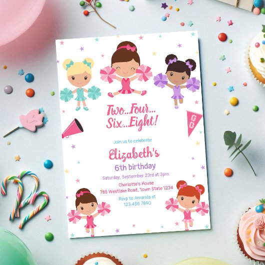 Invitation d'anniversaire de fille meneuse de claq