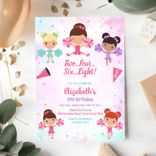 Invitation d'anniversaire de fille meneuse de claq