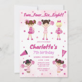Invitation d'anniversaire de fille meneuse de claq (Devant)
