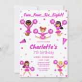Invitation d'anniversaire de fille meneuse de claq (Devant)
