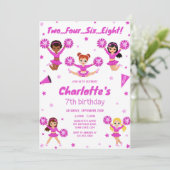 Invitation d'anniversaire de fille meneuse de claq (Debout devant)