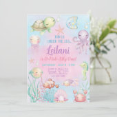 Invitation d'anniversaire de fille O-POISSON-NELEM (Debout devant)