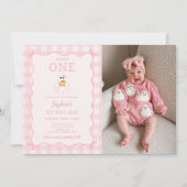 Invitation d'anniversaire de fille pour son 1er jo (Devant)