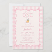 Invitation d'anniversaire de fille pour un premier (Devant)