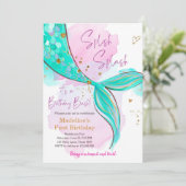 Invitation d'anniversaire de fille pour une fête a (Debout devant)