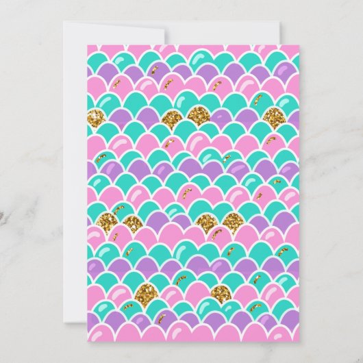 Invitation d'anniversaire de fille pour une fête a (Dos)