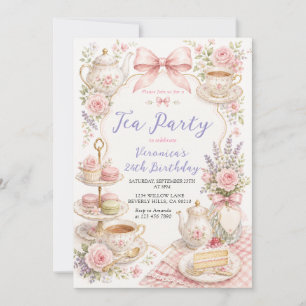 Invitation d'anniversaire de fille pour une fête d