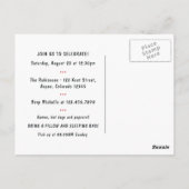 Invitation d'anniversaire de fille pour une fête d (Dos)