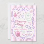 Invitation d'anniversaire de fille pour une soirée (Devant)