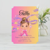invitation d'anniversaire de fille princesse rose (Debout devant)