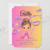 invitation d'anniversaire de fille princesse rose (Devant)