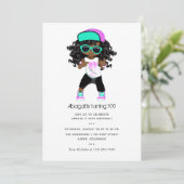 Invitation d'anniversaire de fille sur le thème du (Debout devant)