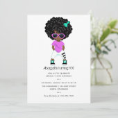 Invitation d'anniversaire de fille sur le thème du (Debout devant)