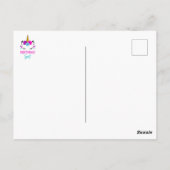 Invitation d'anniversaire de fille Thème Licorne  (Dos)