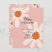 Invitation d'anniversaire de fille thème Petite Da (Devant / Derrière)