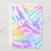Invitation d'anniversaire de fille tie-dye colorée (Dos)
