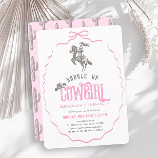 Invitation d'anniversaire de fille Western Cowgirl